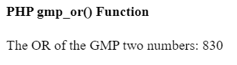 PHP gmp_or() 函数