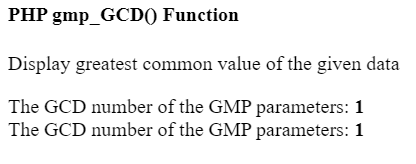 PHP gmp_gcd()函数