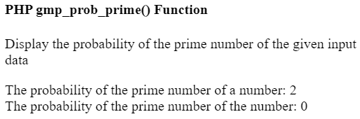 PHP gmp_prob_prime()函数