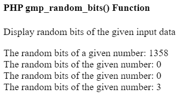 PHP gmp_random_bits()函数