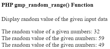 PHP gmp_random_range() 函数