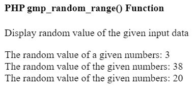 PHP gmp_random_range() 函数