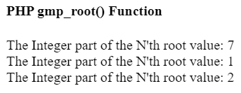 PHP gmp_root() 函数