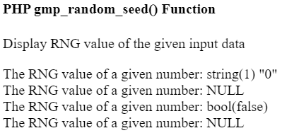 PHP gmp_random_seed() 函数