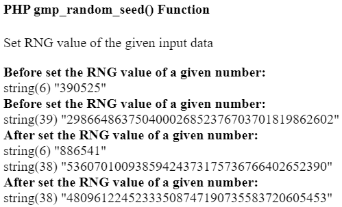 PHP gmp_random_seed() 函数