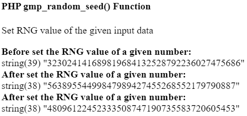 PHP gmp_random_seed() 函数
