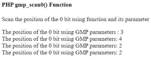 PHP gmp_scan0()函数