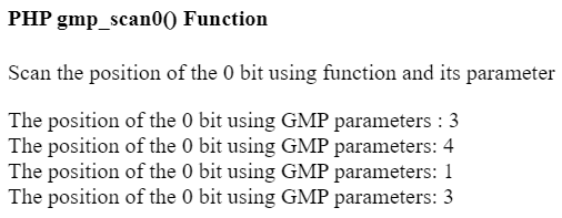 PHP gmp_scan0()函数