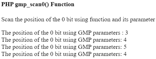 PHP gmp_scan0()函数