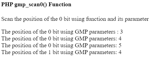 PHP gmp_scan0()函数