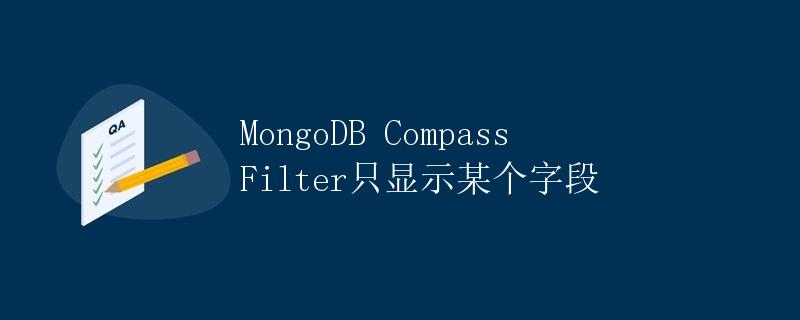 MongoDB Compass Filter只显示某个字段