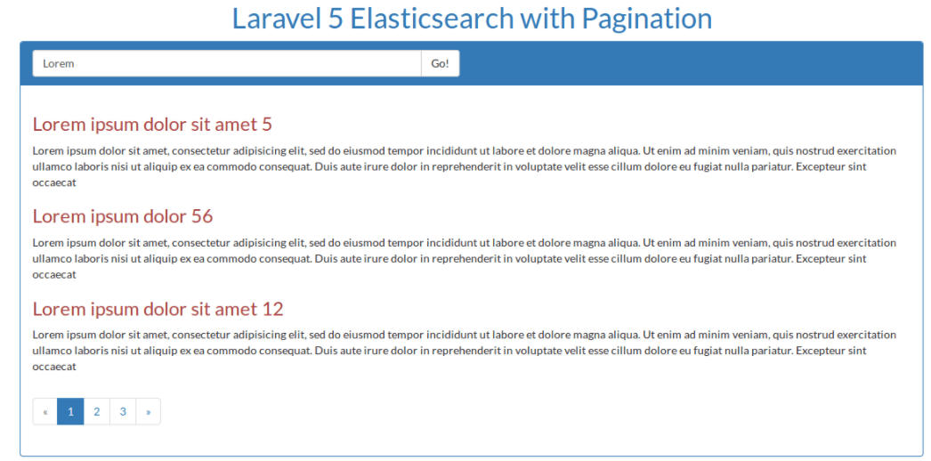 Laravel 5中使用Elasticsearch进行分页