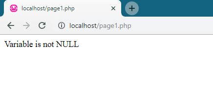 PHP is_null()函数