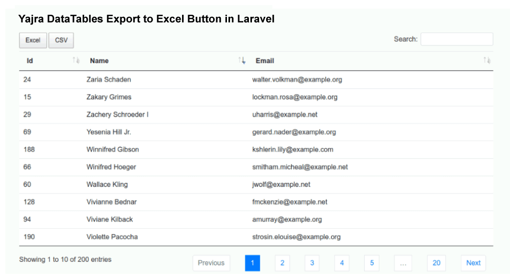 Laravel Yajra Datatables导出到Excel CSV按钮