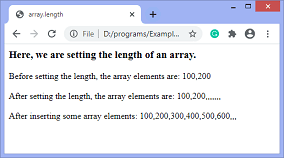 JavaScript 数组的length属性