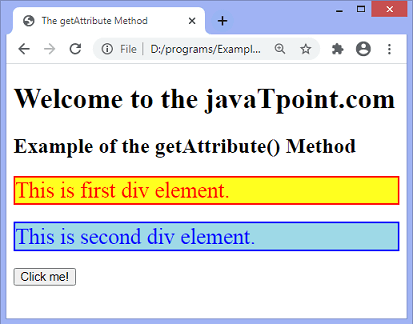 JavaScript getAttribute() 方法