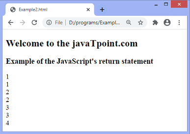 JavaScript 返回值