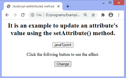 JavaScript setAttribute()方法