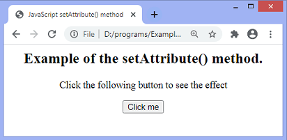 JavaScript setAttribute()方法