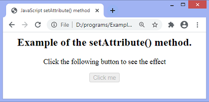 JavaScript setAttribute()方法