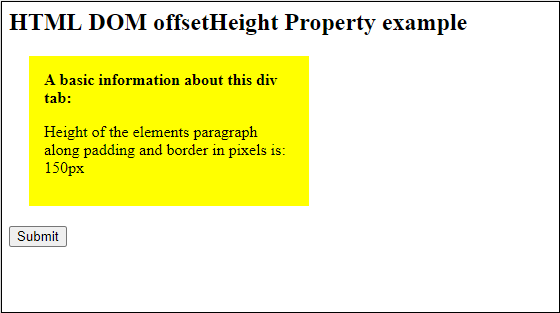 JavaScript offsetHeight属性