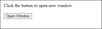 JavaScript Window open方法