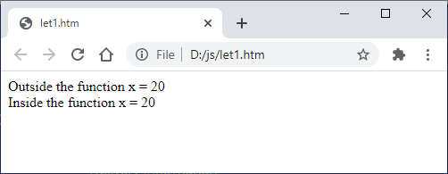 JavaScript let 关键字