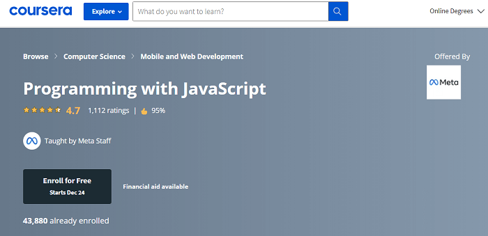 JavaScript 认证免费