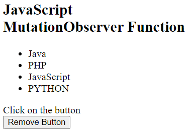 JavaScript MutationObserver 函数