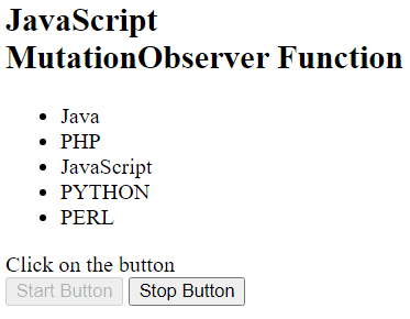 JavaScript MutationObserver 函数