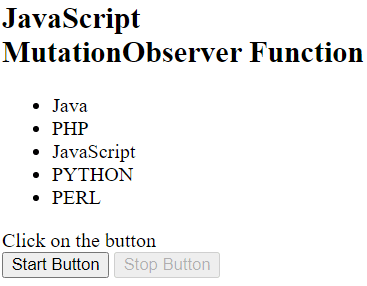 JavaScript MutationObserver 函数