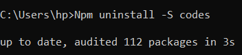 Npm卸载命令
