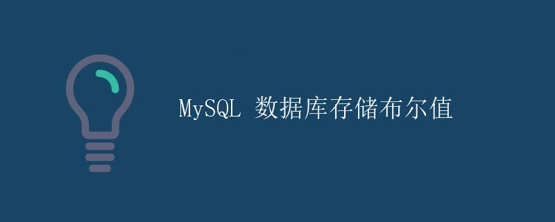 MySQL 数据库存储布尔值