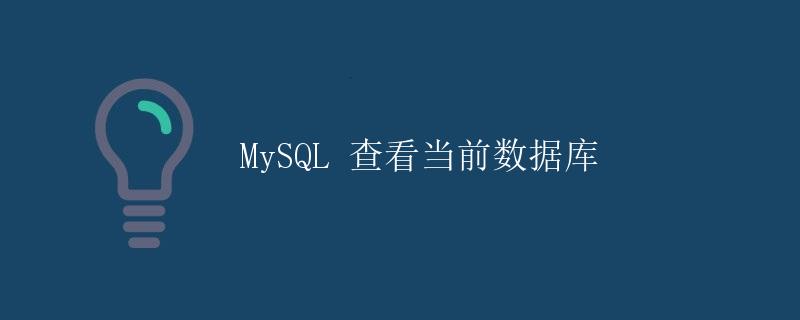 MySQL 查看当前数据库
