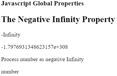 JavaScript Infinity属性