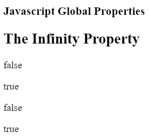 JavaScript Infinity属性