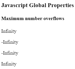 JavaScript Infinity属性