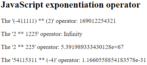 JavaScript 指数运算符