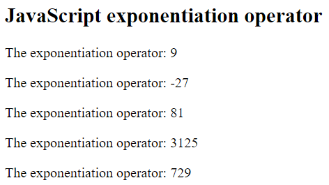 JavaScript 指数运算符