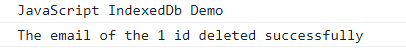 JavaScript 从indexedDB中删除数据