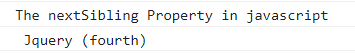Javascript NextSibling属性
