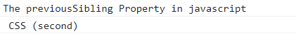 Javascript previousSibling属性