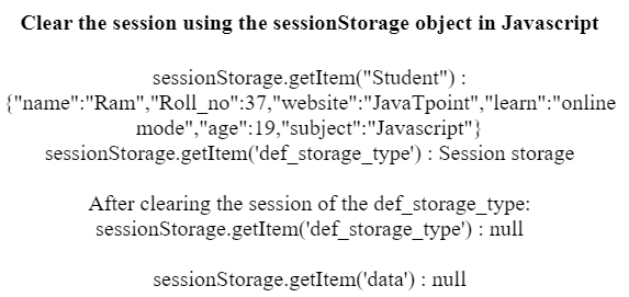 JavaScript sessionStorage对象