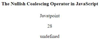 JavaScript Nullish Coalescing 运算符