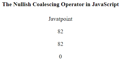 JavaScript Nullish Coalescing 运算符