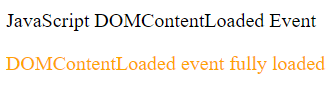 JavaScript DOMContentLoaded事件