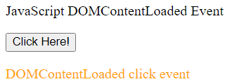 JavaScript DOMContentLoaded事件