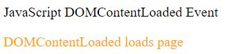 JavaScript DOMContentLoaded事件