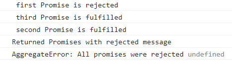 JavaScript Promise.any() 方法