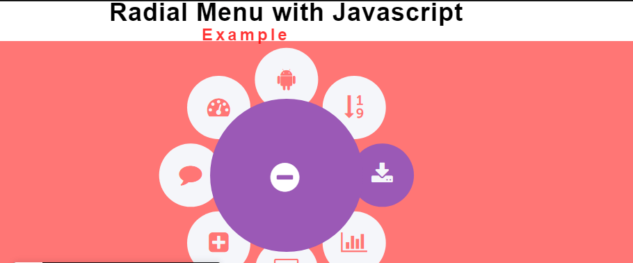 JavaScript 使用径向菜单